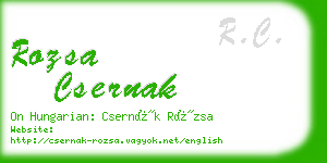 rozsa csernak business card